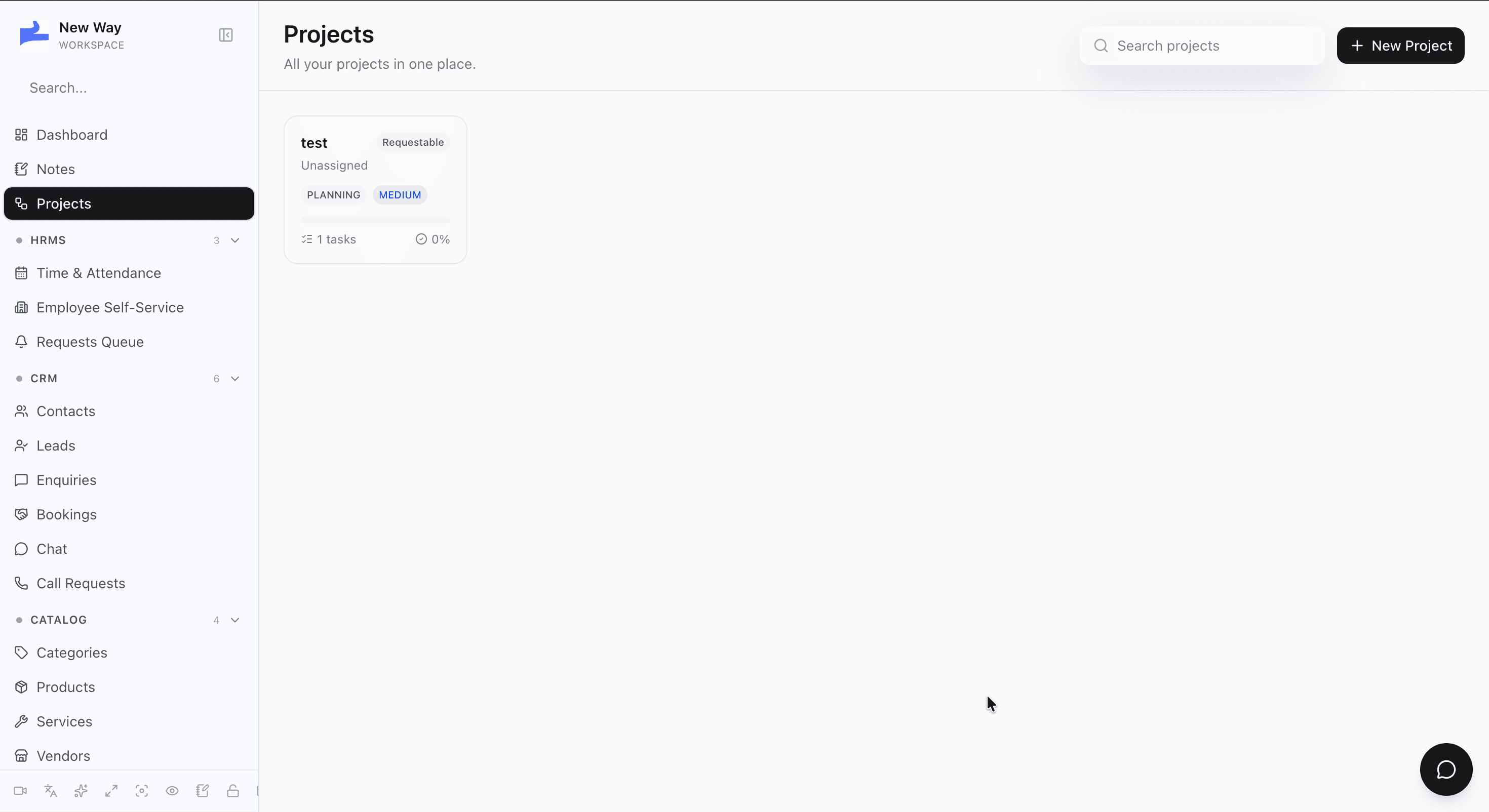 Projects screenshot